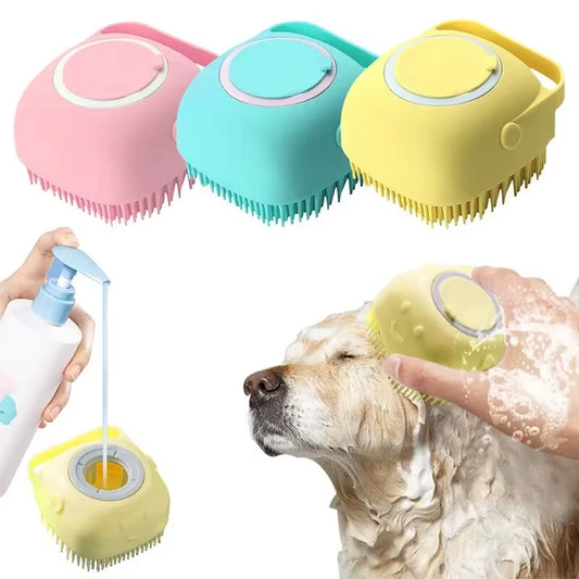 Puppy Dog Bathing Brush Shower Accessories Pet Bath Shampoo Brush Cat Grooming Massage Comb Scrubber Cleaning Grooming Supplies
