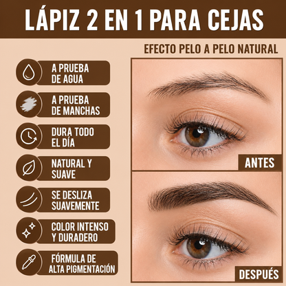 Lapiz para cejas 2 en 1