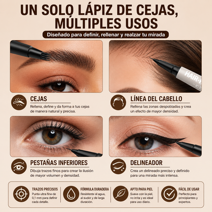 Lapiz para cejas 2 en 1
